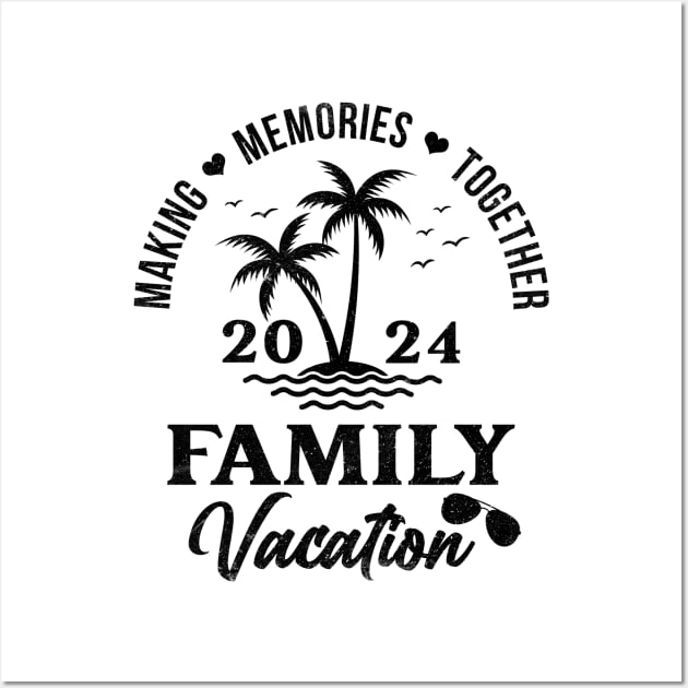 Palm Tree Family Vacation 2024 Wall Art by antrazdixonlda